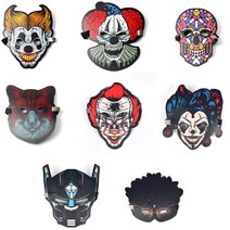 소리에 반응하는 LED 삐에로 가면 할로윈 888EA, 하이니몰82 뽀글이광대, 하이니몰82 본상품선택