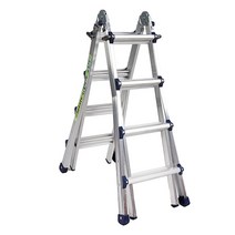 아이지 LS 사다리 4단 접이식 안전 A형 H형 높이조절 가정용 알루미늄, 1개