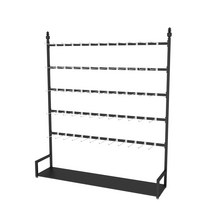 철재 양말 진열대 훅 쥬얼리 액세서리 정리대 토삭스, FREE, 150x35x180 블랙