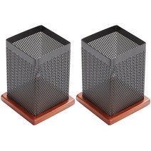 피스 사각우든펜꽂이, 혼합 색상, 2개