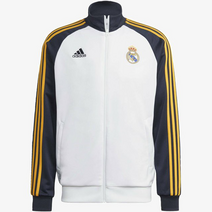 아디다스 레알마드리드 레트로 트랙탑 집업 자켓 라글란 화이트 네이비 삼선