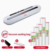 가정용진공포장기 전기 자동 10pcs 보호기 가방 가정용 포장 실링기, 협력사, 회색-5롤, US110V