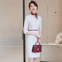 미스손 여자 7부소매 슬림 미디치마 원피스 오피시룩 유니폼