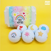 나이스웨더 계란 골프공 선물 볼빅 6구 3피스 화이트볼 골프공인쇄, 볼빅 FLY ON