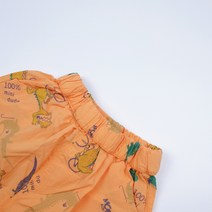 돌 아기 유아동 키즈 베이비 남자 여자 아이 여름 형제룩 남매룩 형제룩 둥이룩 기본 오렌지색 팬츠 주황색 공룡 다이노 등원 고무줄 무릎 일자 반바지