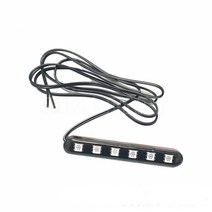 (CHUNIL)오토바이용 6구 스트로브 싸이키 (LED)-파박이, 노랑(YELLOW), 1개