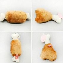 부드러운 극세사 소리나는 강아지 인형 터그장난감, 1개, 닭다리