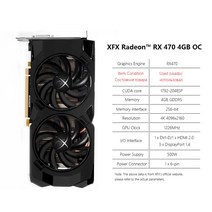 XFX-RX 580 8GB 4GB 2GB 그래픽 카드 AMD GPU Radeon RX590 570 560 550 R7 R9 370 380 비디오 데스크탑 PC, 15 RX470 4GB 2Fan