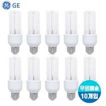 GE루미트론 삼파장 컴팩트 전구 EL 20W 램프 E26 노란빛, 전구색, 10개입