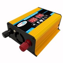 인버터 캠핑 차량용 발전기 변압기 순수 사인파 인버터 dc 12v24v to ac 110v220v 1000w 1600w 2000w 3000w 전압 변압기 전력 변환기 태양광, 노란색