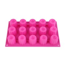 디저트만들기 까눌레틀 까눌레 실리콘몰드 15구 초콜릿만들기 까눌레몰드 실리콘몰드 베이킹팬 베이킹몰드[SN:08+_na], 선택▷파란색