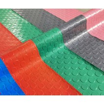 미끄럼방지장판 업소용 사무실 복도 주방 바닥 방수 매트 PVC 가게, 레드 폭 1m x 길이 5m, 1개