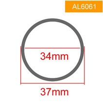 알루미늄파이프 원형 사각 튜브 합금 파이프 OD 37mm 6061 알루미늄 튜브 파이프 외경 내경 24mm 중공 합, 09 OD37 ID34_02 500mm