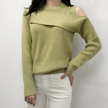 [리즈데이즈] 페이 어깨 유니크 트임 골지 니트