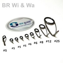 BR Wi & Wa 바다 가이드 키트 낚싯대 수리 가이드 1 세트 9 개 9.2 g/세트, Tip Size 5-2.4mm, Silver