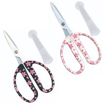 치카마사 꽃무늬 하훼가위 CRI-360SFW, CRI-360SFWSB, 1개