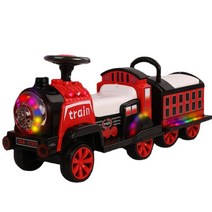 작은 기차 어린이 전기 전동차 원격 제어 아기 어린이 장난감 4륜 자동차 2인승 배터리 리모콘 조종 자동차, 단일사이즈, 그린/싱글