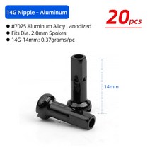 알루미늄 합금 스포크 니플 CNC 가공 양극 산화 처리된 14G 14mm MTB 도로 자전거 휠 캡 전자 림 너트 구리 부품 50 개 20