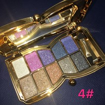 비니 곰돌이 펄 반짝이 아이팔레트 블링 방수 글리터링 큐빅 클리터 아이섀도우팁, 1, 4# 브라이트닝 _로즈레드 _카키 _