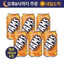 탐스제로 오렌지 355ml x 6캔/탐스제로탄산음료/뚱캔/제로탄산/청량 사이다 음료수