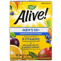 네이쳐스웨이 Alive 종합비타민 50정 얼라이브 멀티비타민 50대 60대 70대 남성용