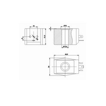 배송 2개 2W 시리즈 DIN 전기 코일 2W-08 솔레노이드 밸브 AB310 13.5mm 구멍 크기, AB310_AC220V