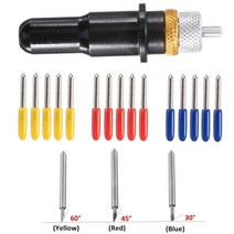 뉴 12mm 블랙 커팅 플로터 홀더 밀링 커터 5 개 블레이드 304560 도 Rolan d 비닐 커터 블레이드 롤란 d 비닐 커터 블레이드 뉴 커팅 플로터, 45