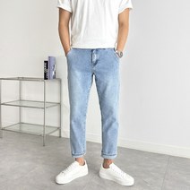 [1+1][빅사이즈] S~3XL 테너 남자 히든밴딩 스판 테이퍼드핏 허벅돼 청바지 데님 블랙진