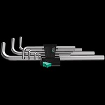 베라 wera L렌치 세트 950/9 Hex-Plus 2 L-key set metric chrome-plated 9 pieces (021909)