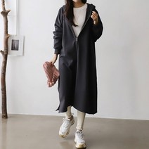 제이앤지니 JJa-002 오버후드 빅사이즈 기모 롱지퍼 쟈켓