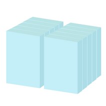 요랜드 점착메모지 직사각형 50 x 76mm, 10개, 블루