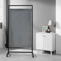 이동식 파티션_1단_슈만그레이(방염원단)_블랙, 단품