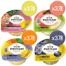 CJ 쁘띠첼 과일젤리 포도90gx3+복숭아90gx3+망고90gx3+파인애플90gx3, 총 12개입, 90g