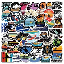 호비카약 패들 보드 요트 피싱 보트 10/30/50 개/대 카누 카약 만화 재미있는 스포츠 낙서 스티커 노트북 수하물 스케이트 기타, [01] Random 10pcs