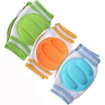 Baby Knee Pads for Crawling (3 Pairs) - Adjustable Breathable Waterproof Safety Protector for Babies, 1