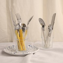 멜로즈 블럭 커트러리 6종 2color 시리즈/ 홈카페 디너포크 나이프 디저트스푼 브런치, 03_디너나이프, 아이보리