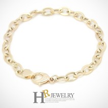 호림쥬얼리 14K정품)히트+머리끈(HR)14K 할로우 5mm 모줄 팔찌