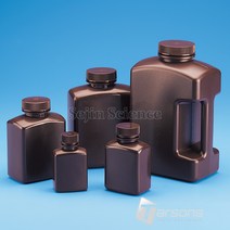 Tarsons T583440 500ml / T583430 250ml / T583420 125ml / 갈색 HDPE 사각병 Amber Retangular Bottle [12/PK], T583440 500ml [12/PK]