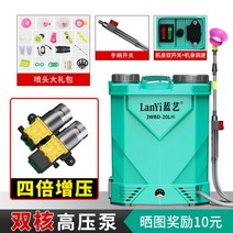 충전식 전동 농약분무기 살포기 자동 방역소독 20L 대형, 20L30A듀얼코어고압펌프, 1개