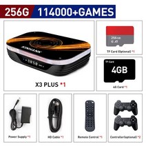 옛날오락기 비디오게임 고전 가정용 게임기 슈퍼 콘솔 X3 Plus TV 비디오 게임 및 안드로이드 박스 하나의, 01 EU, 03 X3 PLUS 256GB