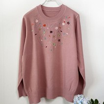 국민할매 엄마옷 꽃무늬 스웨터 할머니 니트 티셔츠[BST-R2] 요양원옷 실내복 봄 가을 겨울옷