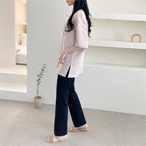 다잇템 여자 키커보이는 세미 슬림핏 셋업 커보이는 바지 (7619538)