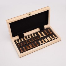 라두나 원목 자석 체스게임 고급형, 30x30cm