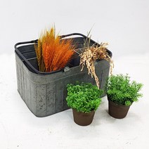 한소픈 사각 손잡이 5칸 양철통 정원 소품 식물 화분 보관함 인테리어용품 수납함 바스켓 양철소품 우산꽂이