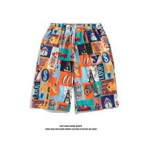 M-3XL 한국 남성용 다목적 캐주얼 컴포트 드로스트링 하와이안 비치 반바지K2137