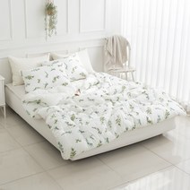 국산 순면 내추럴 광목 베개커버 차렵이불 세트