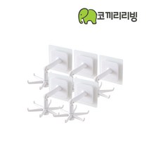 코끼리리빙 PCA-1107 다용도 회전 쭈꾸미 후크, 화이트, 5개