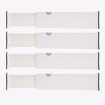 길이조절 수납 서랍 장속 속옷 정리함 칸막이 대형4p, 화이트, 4개