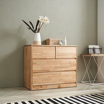 [우아미아이] [우아미가구]오들론 참죽 900 서랍장 3단, 색상:원목