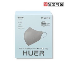 일양약품 휴에르 국산 컬러 새부리형 KF-AD 마스크 대형 50매, 일양_휴에르_새부리_ KFAD그레이_50매